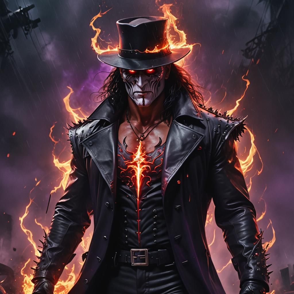 Epic Fusion of Wrestlers in Digital Matte Painting