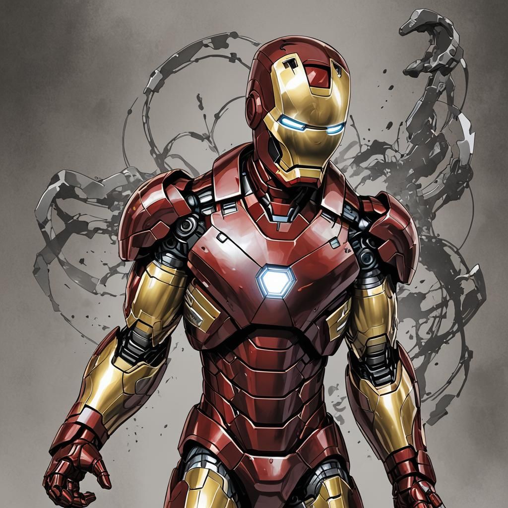 Iron Man in Anime Style