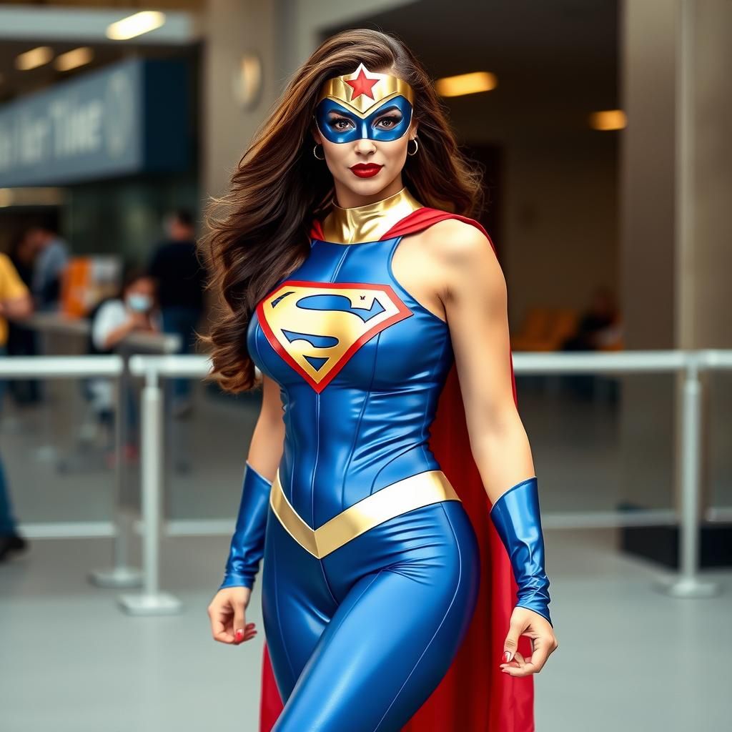 Superwomen Posing in Latex