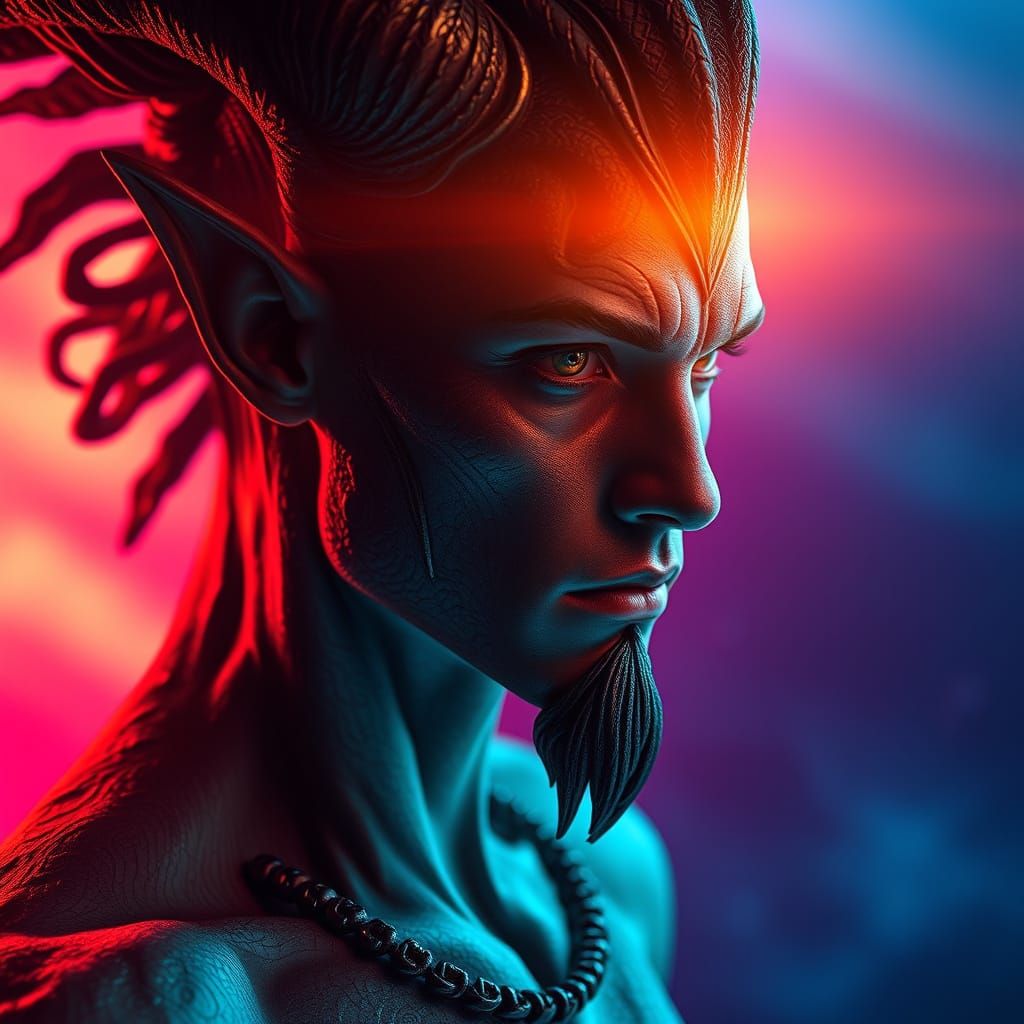 Mythical Figure in Vivid Realism