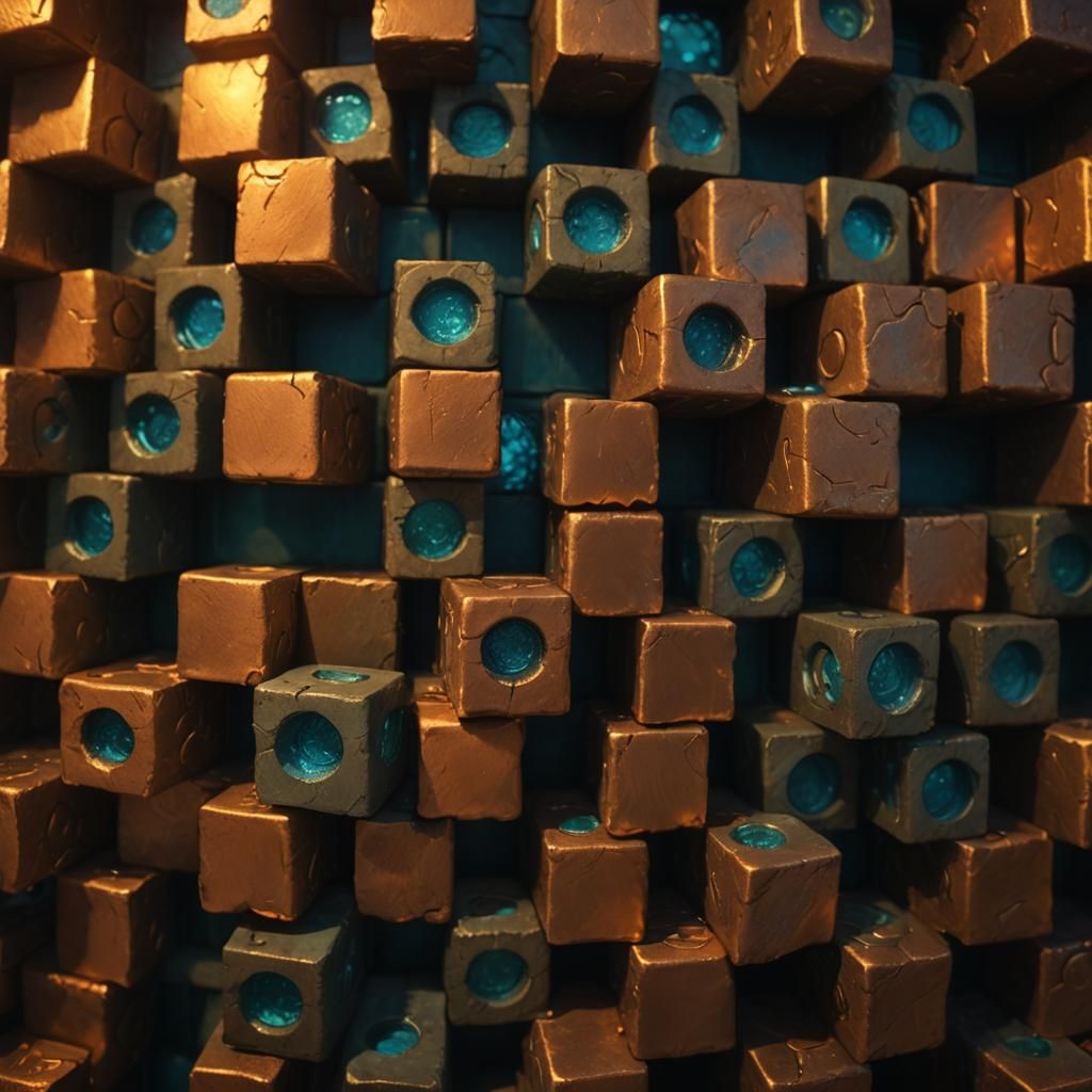 Mystical Forge Copper Bricks in Fantasy Style