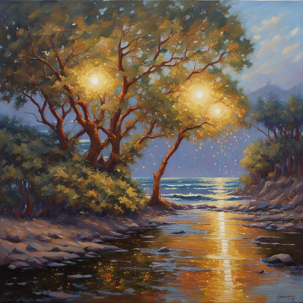 Sparkle Effect as Oil Painting