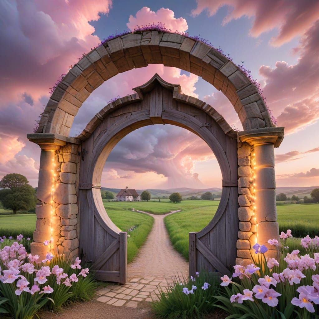 Glowing Portal Within Hypnotic Iris: Digital Art