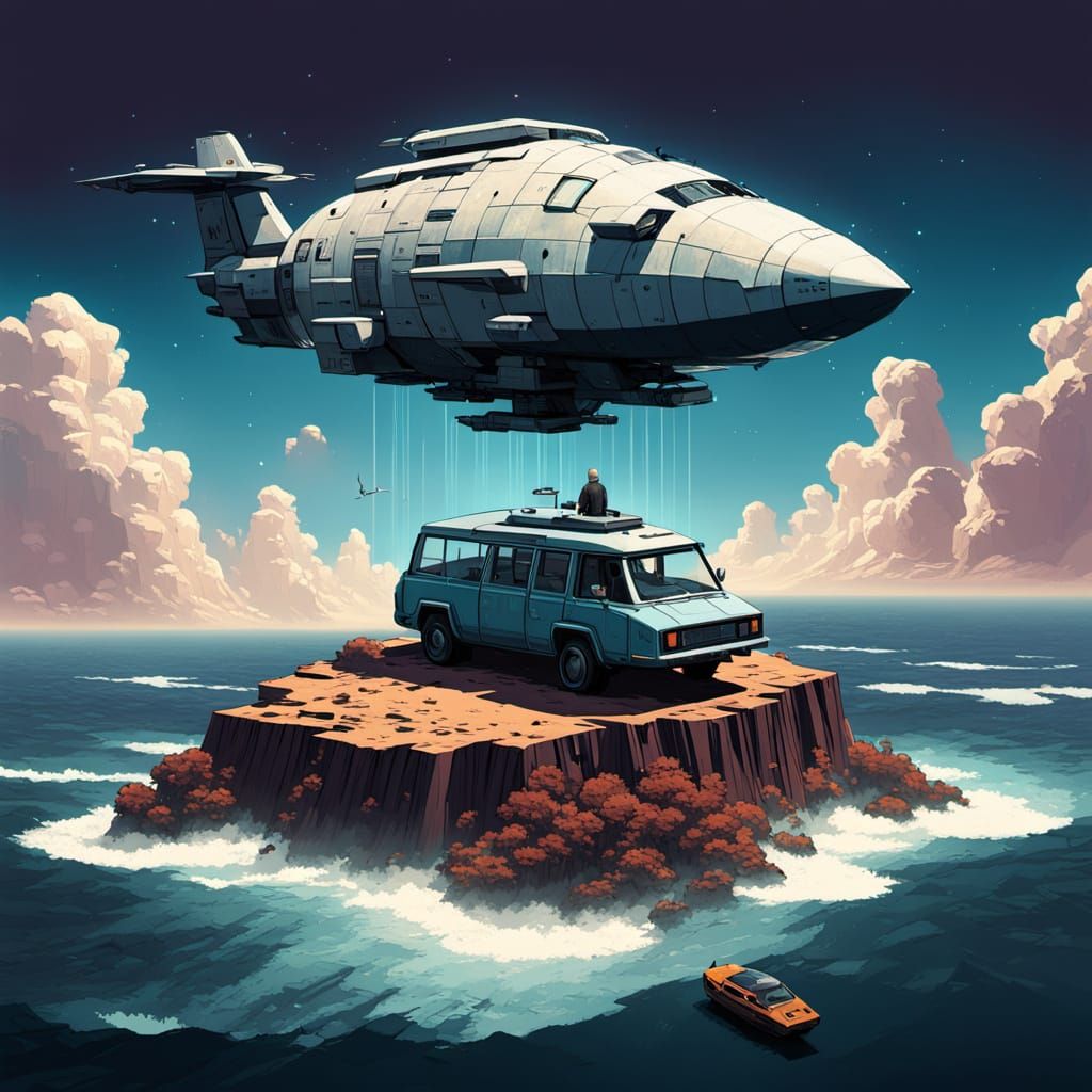 Elder Visionary Gazing Upon a Futuristic Metropolis in Pixel...