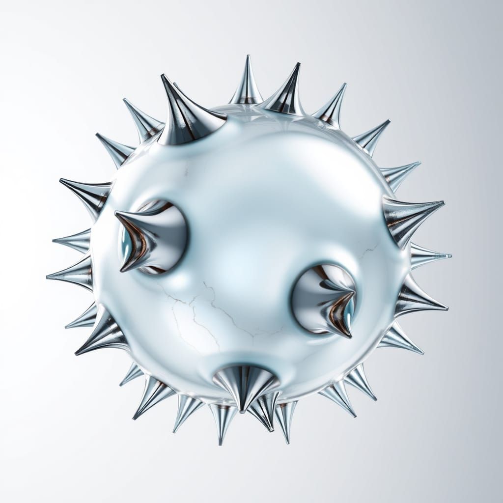 Translucent Amorphous Blob with Fused Lobes in Hyperbolic Sp...