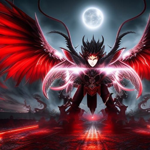 Eerie Chimera with Electroluminescent Asian Steampunk Embroi...