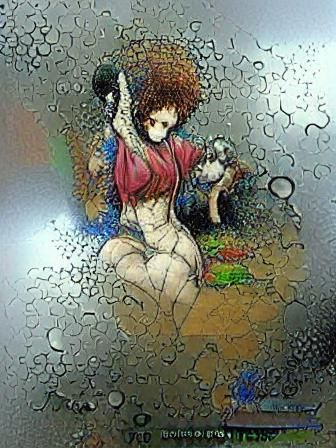 Distorted Mirror Reflection: Surreal Digital Portrait