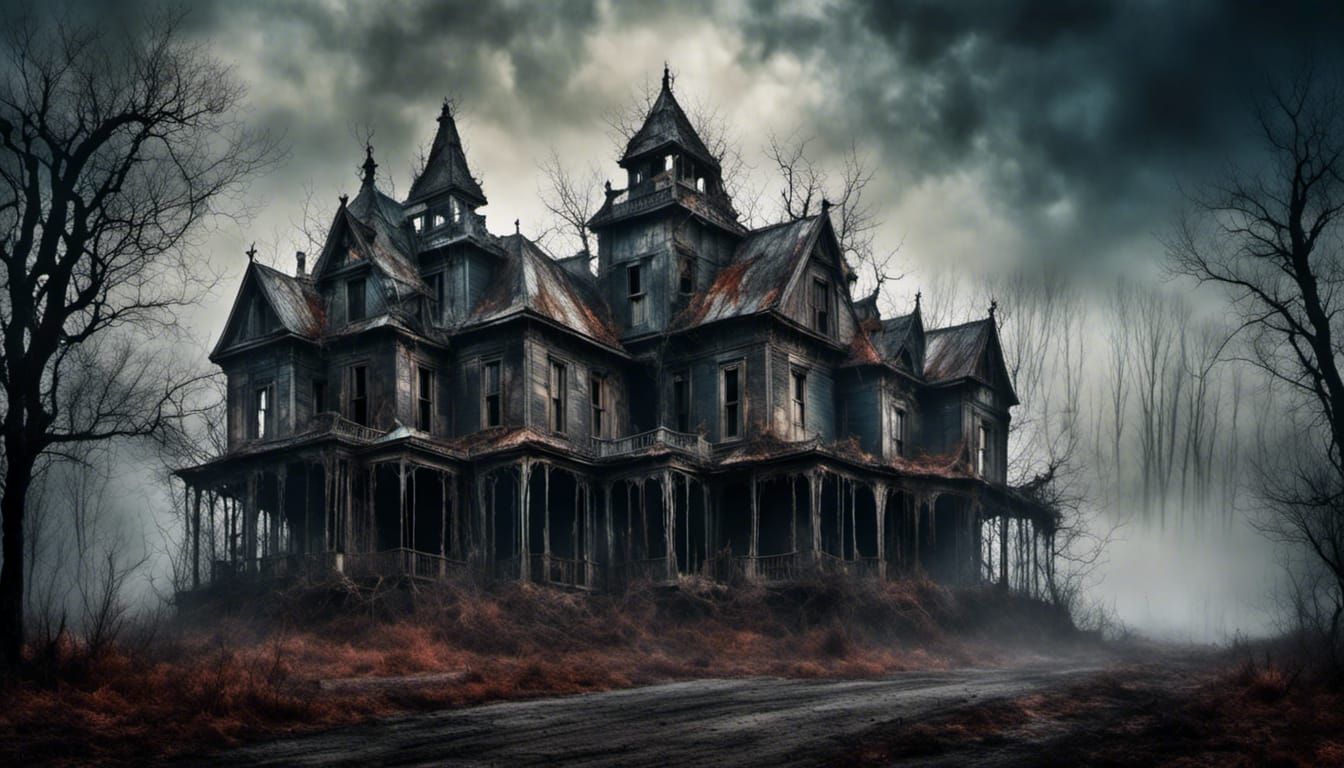 Eternal Ghost Town in Dark Fantasy Style