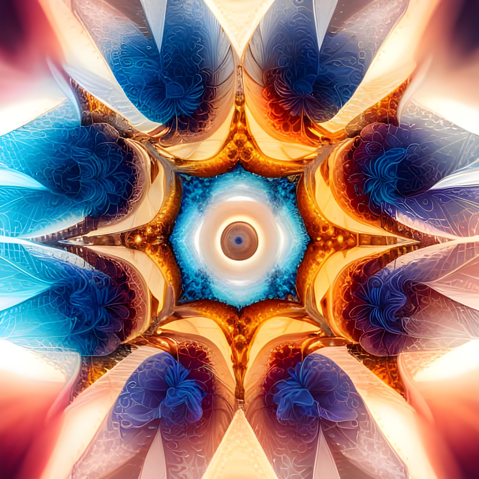 Abstract Mosaic of Coffee in Danish Pastel Colors