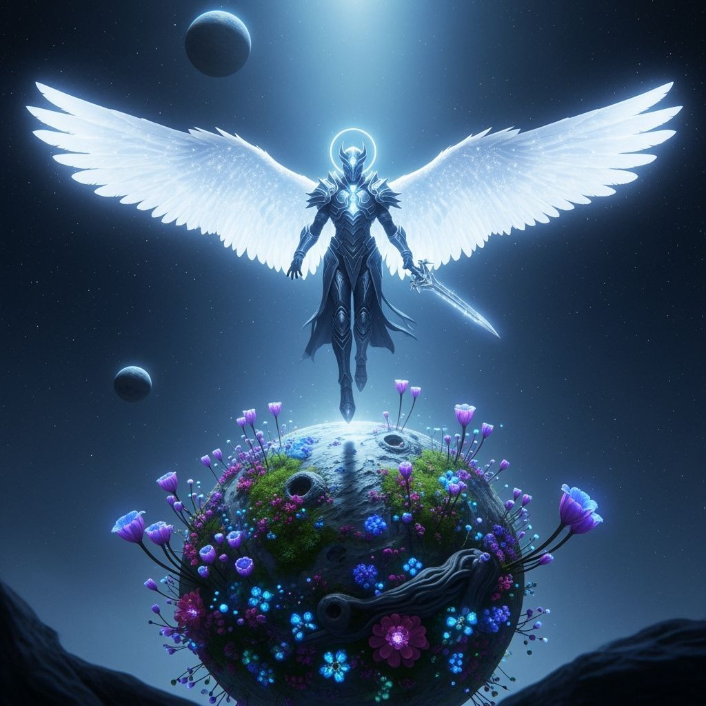 Ethereal Archangel Descends on Alien Planet in Epic Fantasy ...