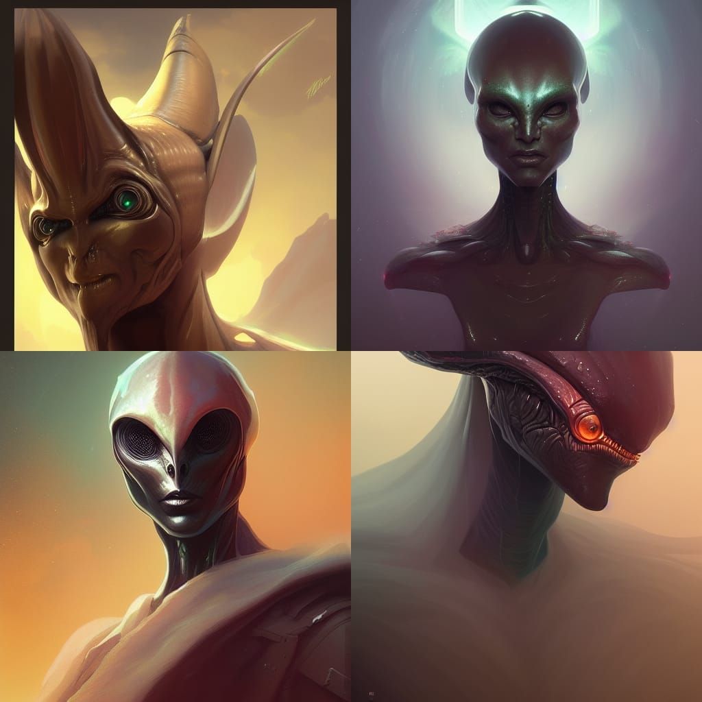 Detailed Portrait of Negumak Alien Race