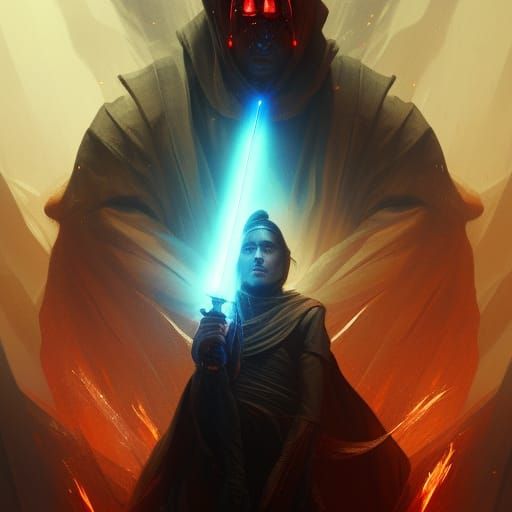 Fiery Sith Lord: Dark Fantasy Concept Art