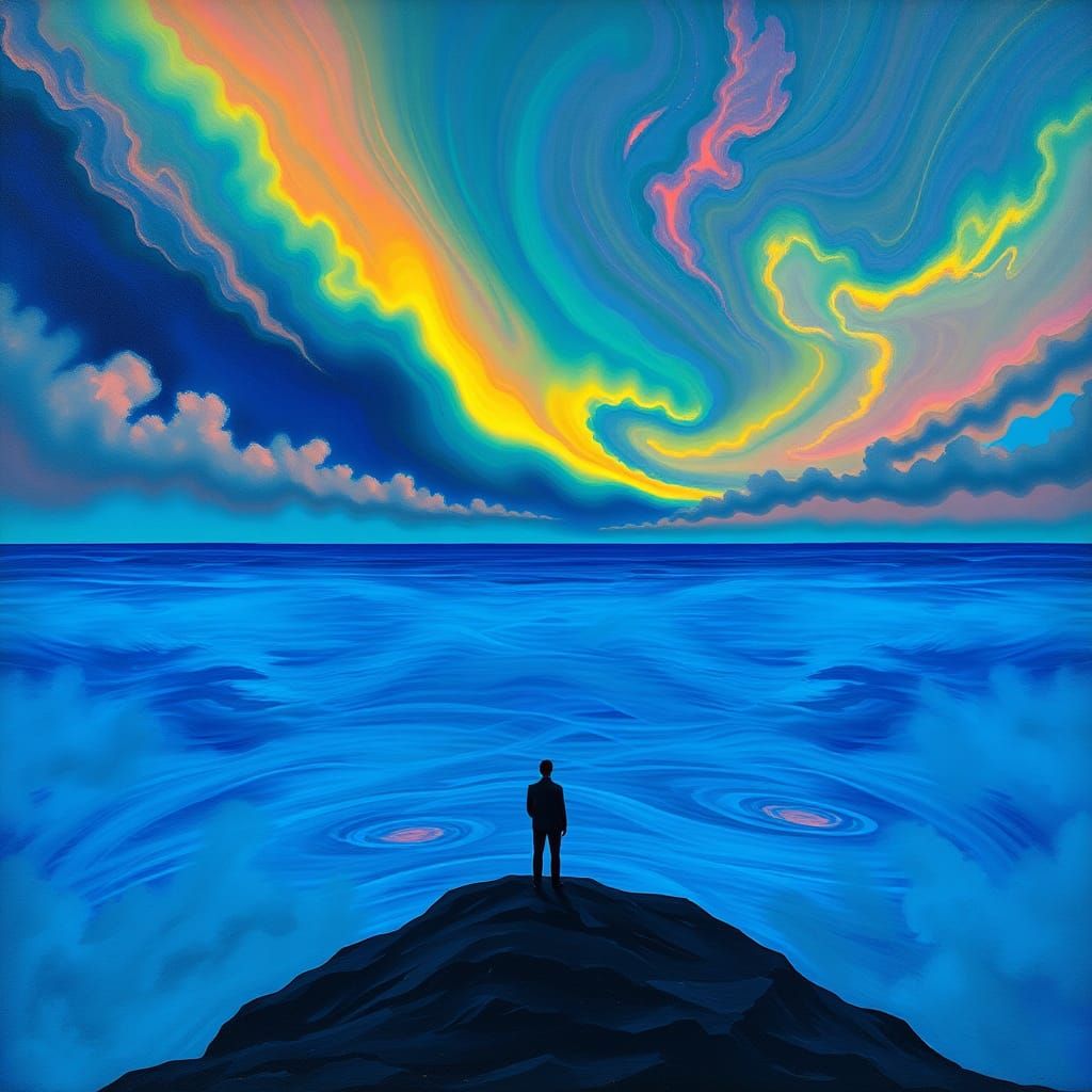 Mysterious Oceanic Existential Quest in Surreal Dreamlike At...