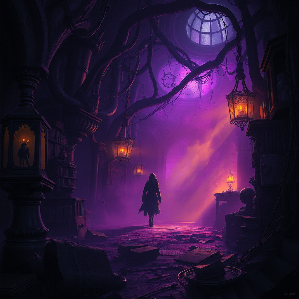 Backrooms Twilight: A Dark Fantasy Concept Art
