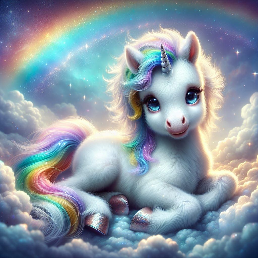 Unicorn in the clouds