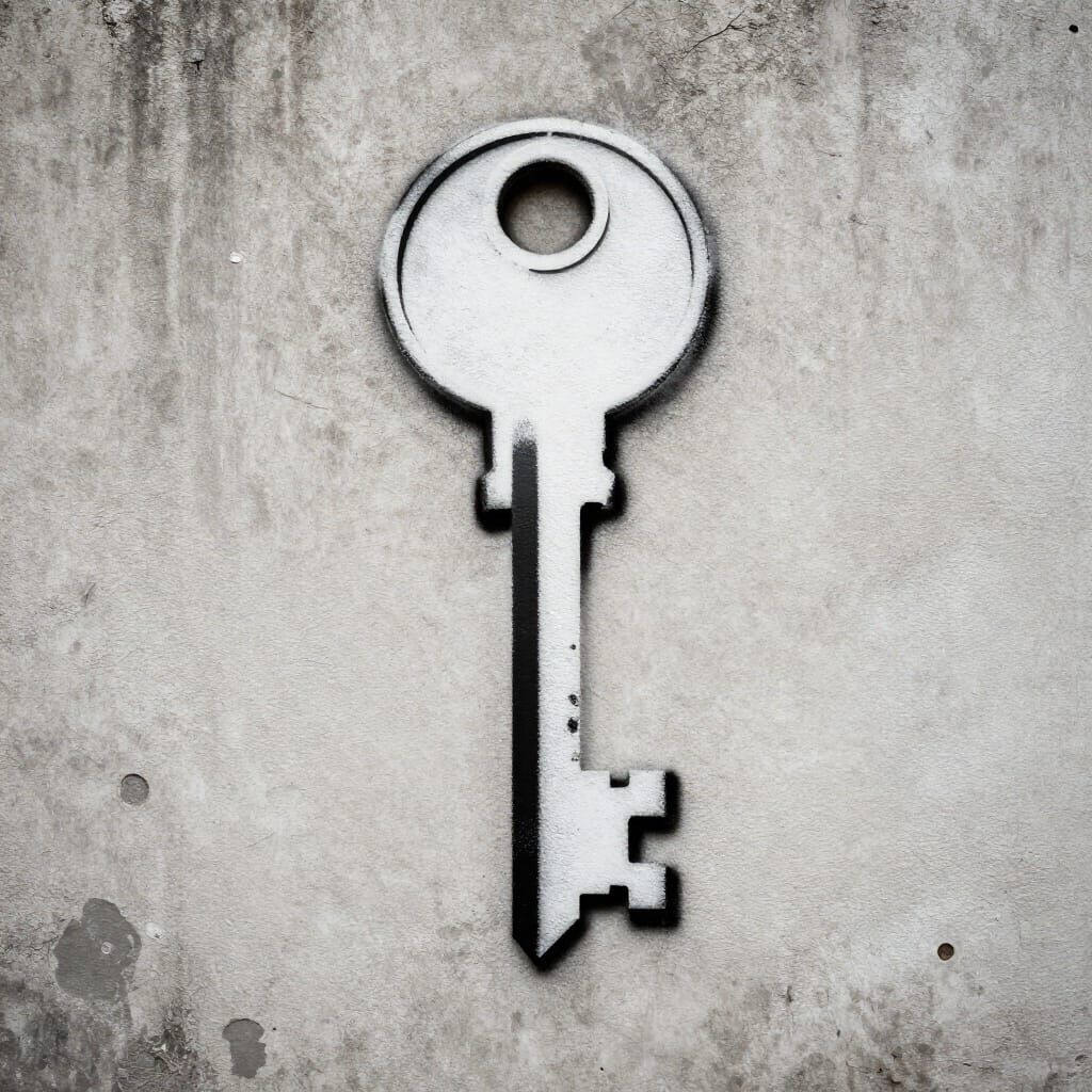 Stencil Art Key Unlocks Urban Wall Secret