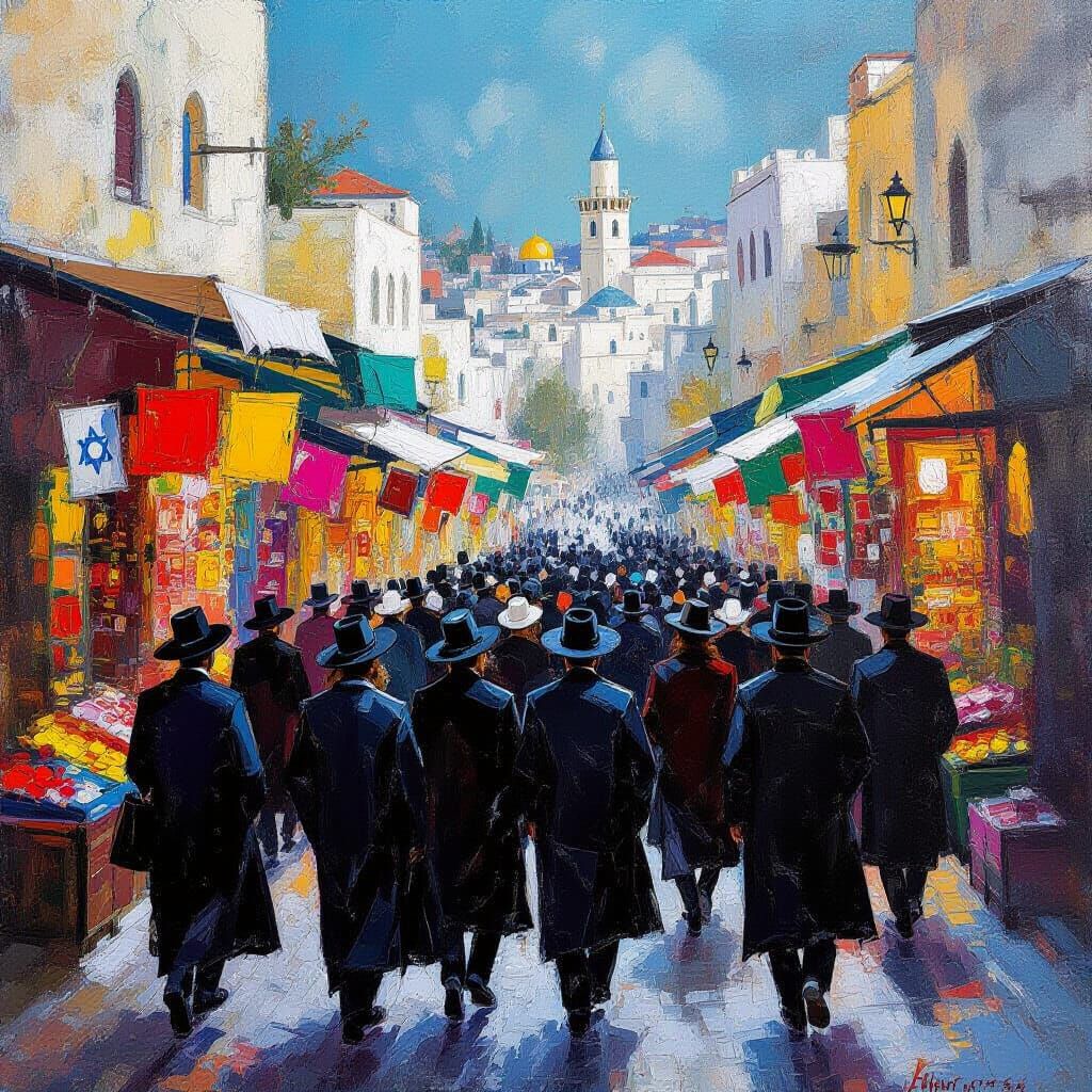 Jerusalem's Ultra-Orthodox Jews: Expressionist Impression