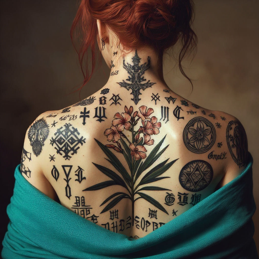Woman's Back Tattoo Art