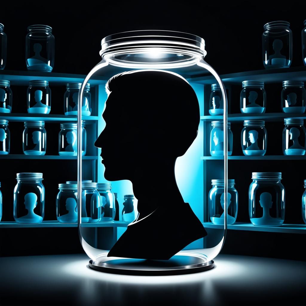 Personalities in Jars Inside a Silhouette