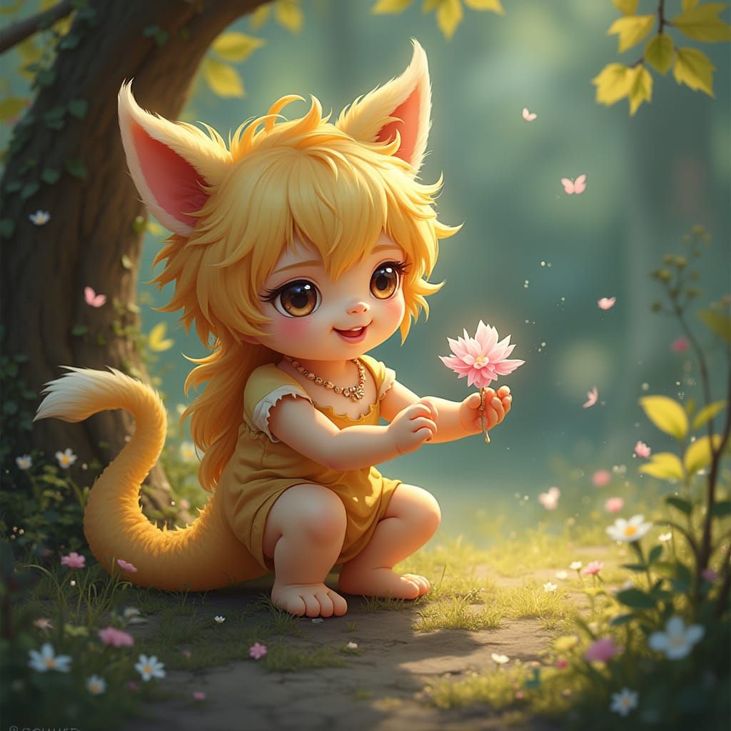 Dreamy Cute Fantasy Scene