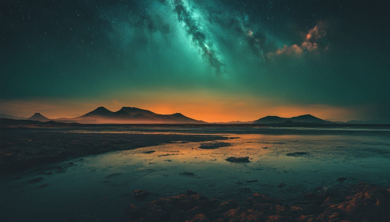 Surreal Ethereal Dreamscape with Vibrant Hues