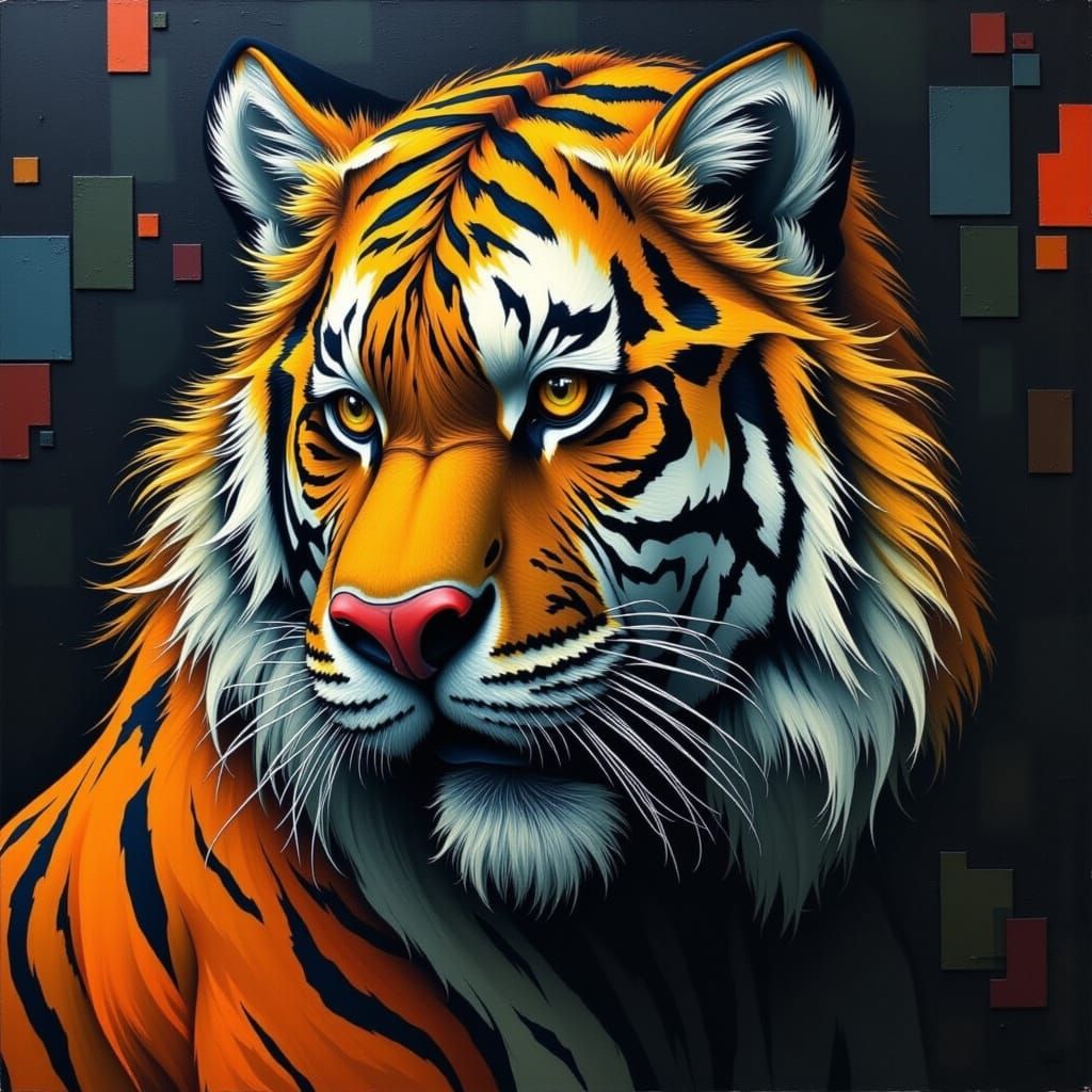 Intense Tiger Eye Portrait