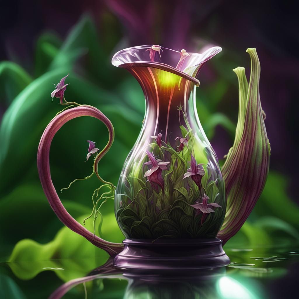 Mystical Fairies Surround an Enchanted Vessel