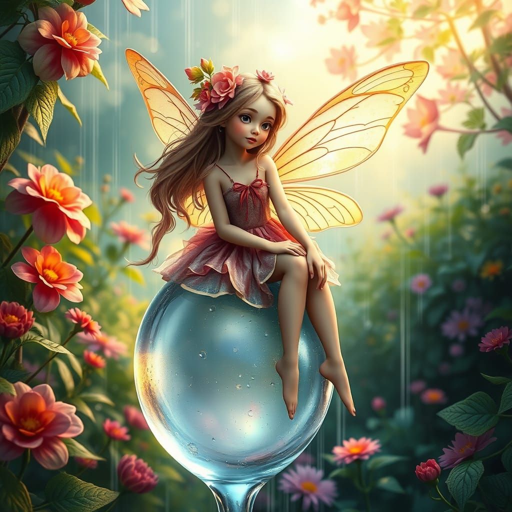 Fairy in Secret Garden Fantasy Art