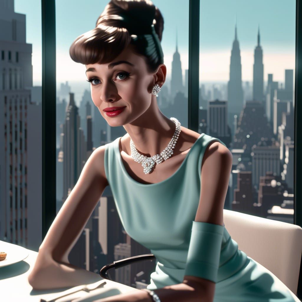 Audrey Hepburn at Tiffany's: Anime 3D Rendering