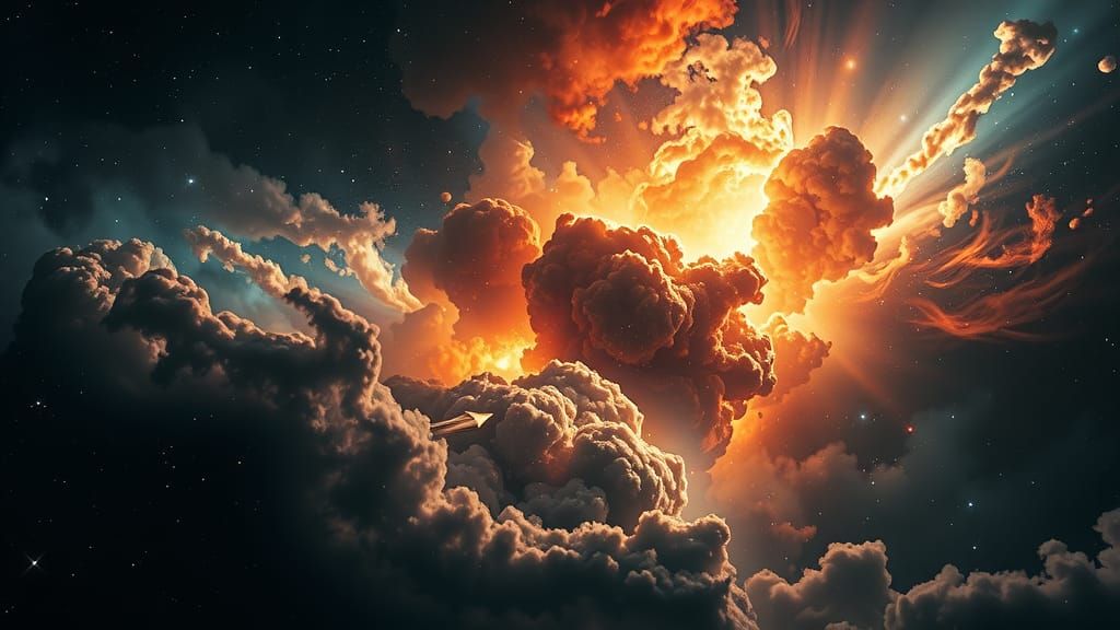 Endless Exploding Nebula in Hyperrealistic Detail