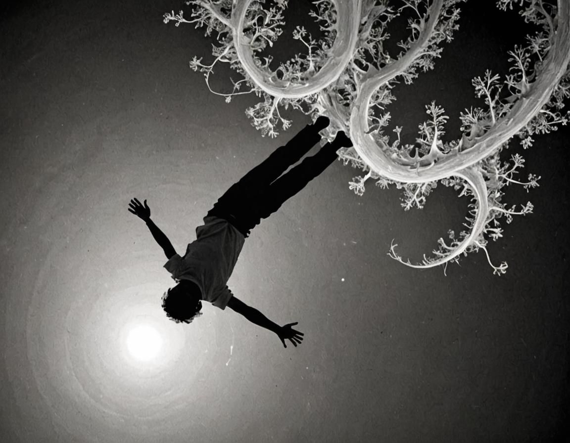 Abstract AI Art: Life Inverted Concept