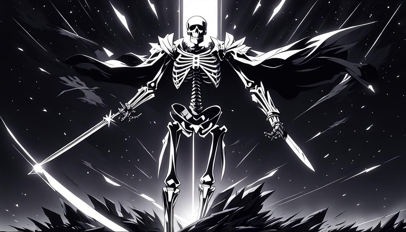 Skeleton Transcends in T-Pose, Anime Style