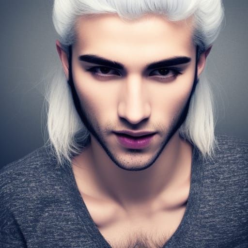 Ethereal Portrait: Beautiful Man in Divine Light