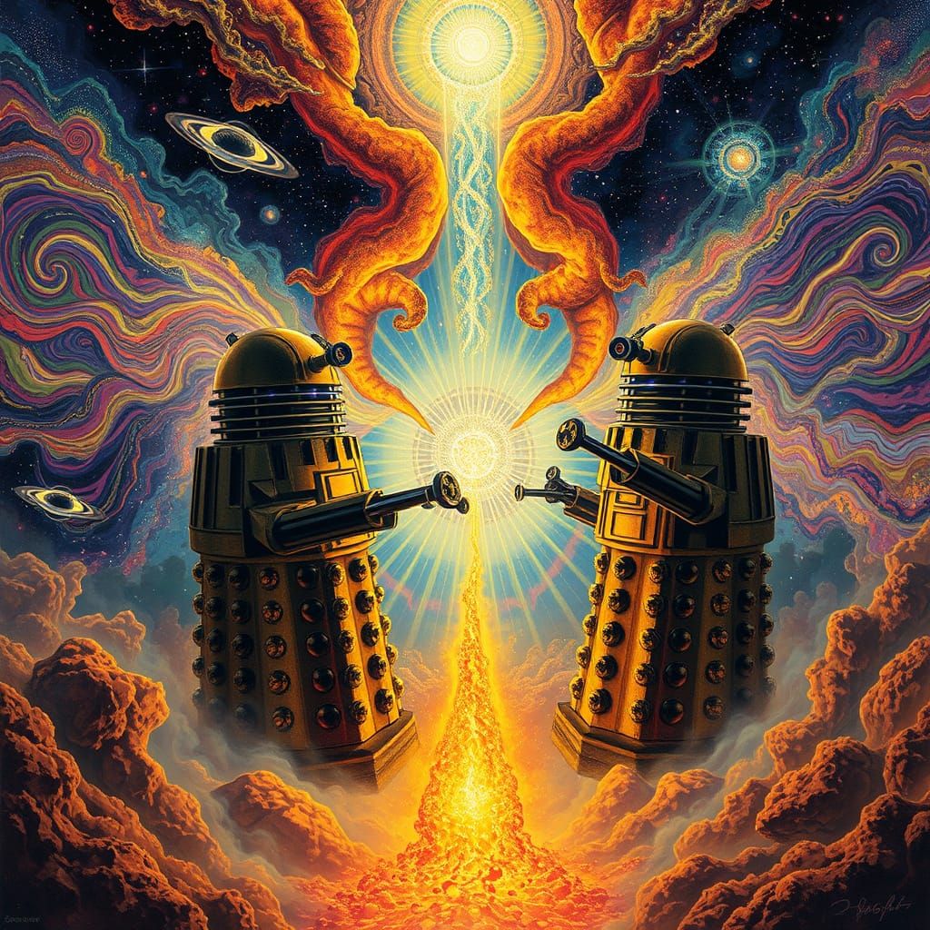 Cosmic Birth of Enigmatic Beings in Holographic Style