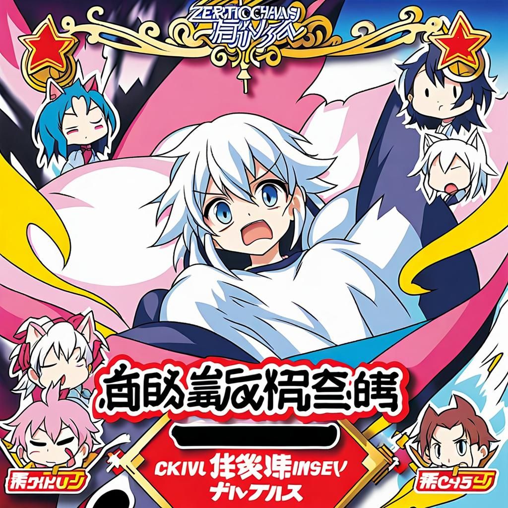 Whimsical Anime-Style Cat Slumbers in Serene Silence