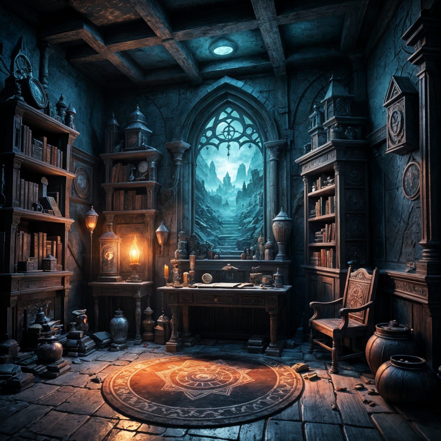 Surreal Wizards Chamber Reveals Mystical Secrets in Fantasy ...