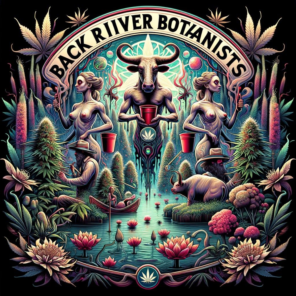 Psychedelic Logo for Back River Botanists