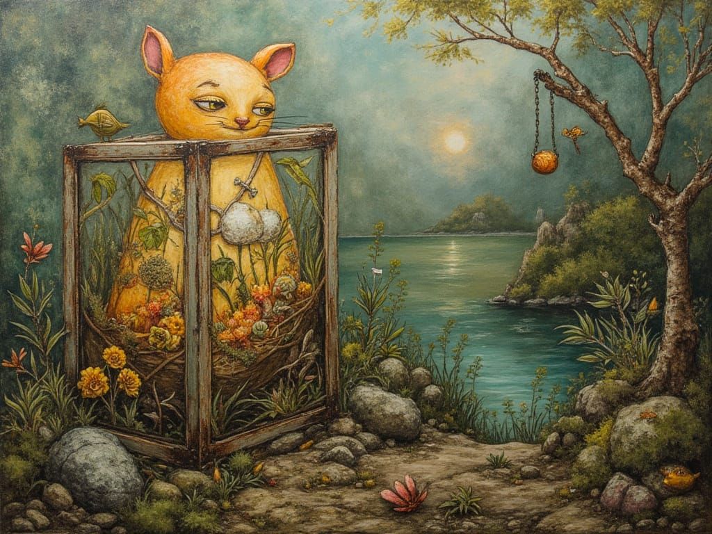 B is a B Filled with Otherworldly Life Charred and Rusty Row...