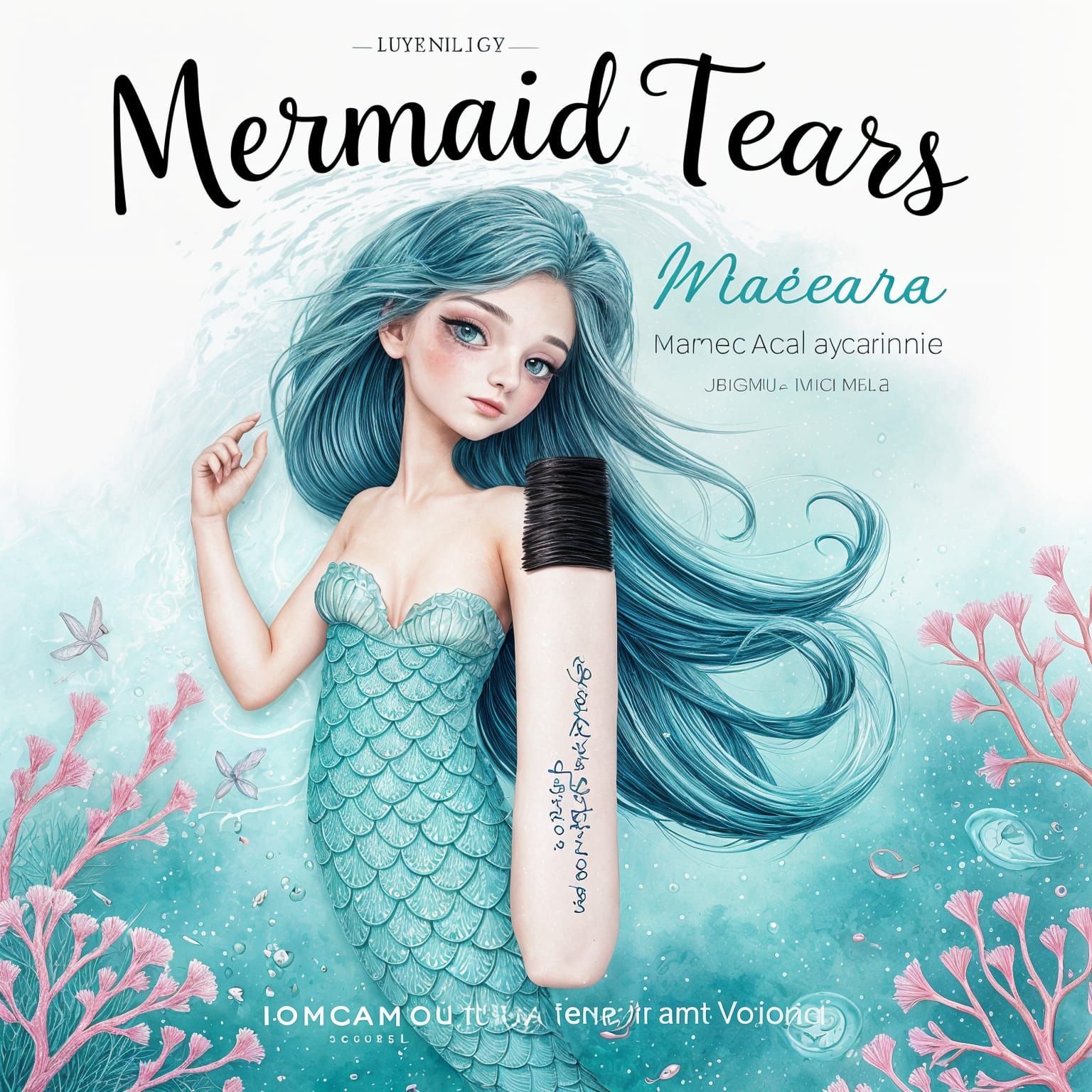 Enchanted Mermaid Lashes in Whimsical Watercolor Style