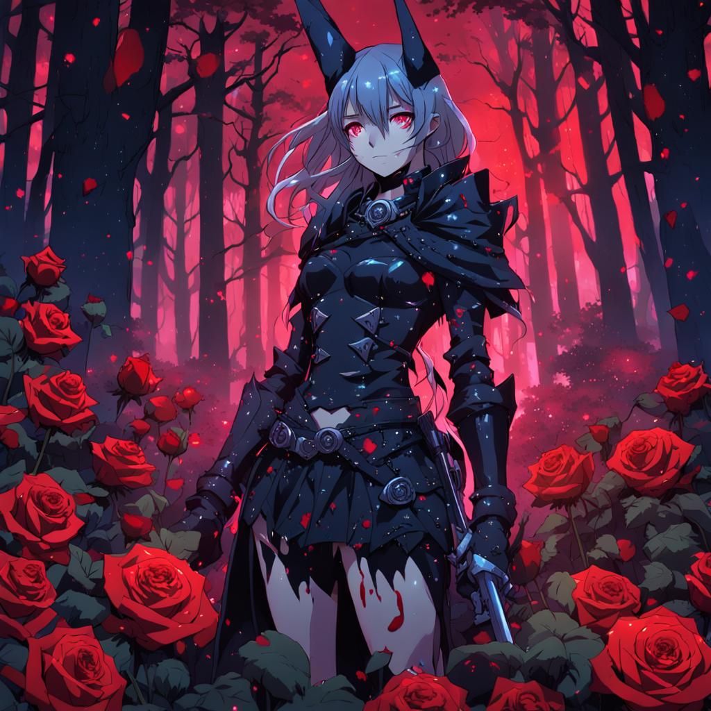 Crying Witch in Bikini Armor, Cel-Shaded Anime Style