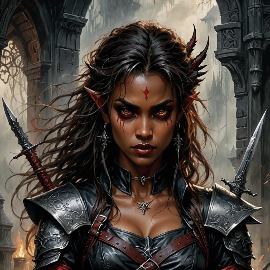 Dangerous Wood-Elf Vampire by Luis Royo