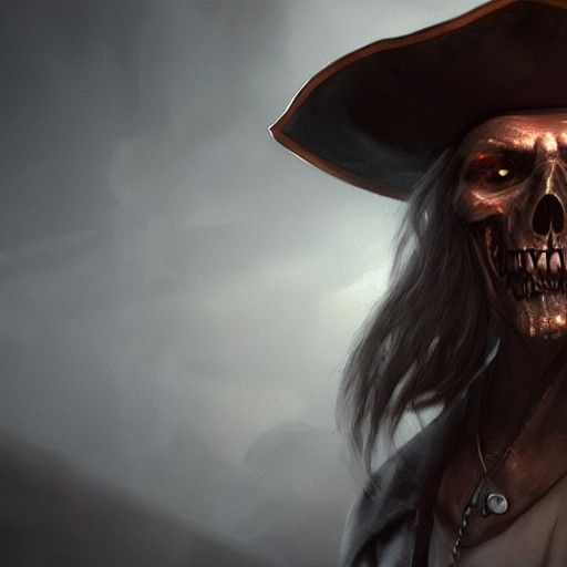 Hyperrealistic Sinister Ghost Pirate Portrait in Unreal Engi...