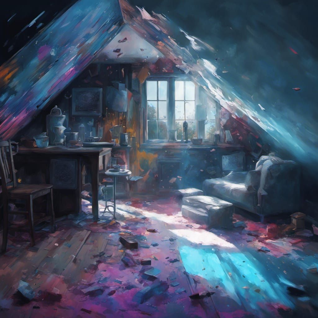 Zero Gravity Room: Hyperrealistic Splash Art