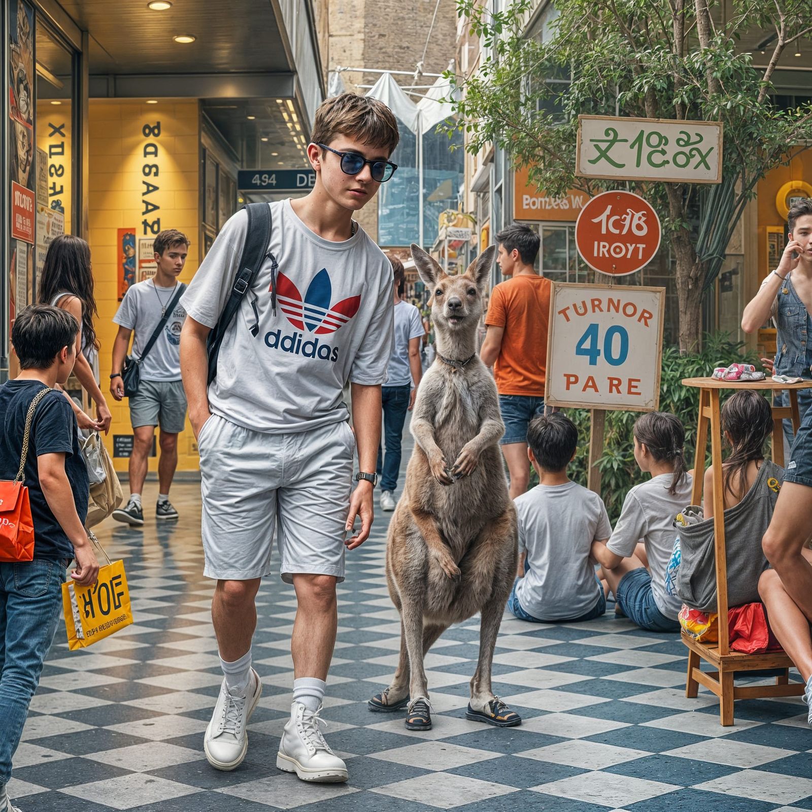 David Attenborough's great grandson, Skylark, meets up with his penpal, Skippy at a busy bus station in Brussels