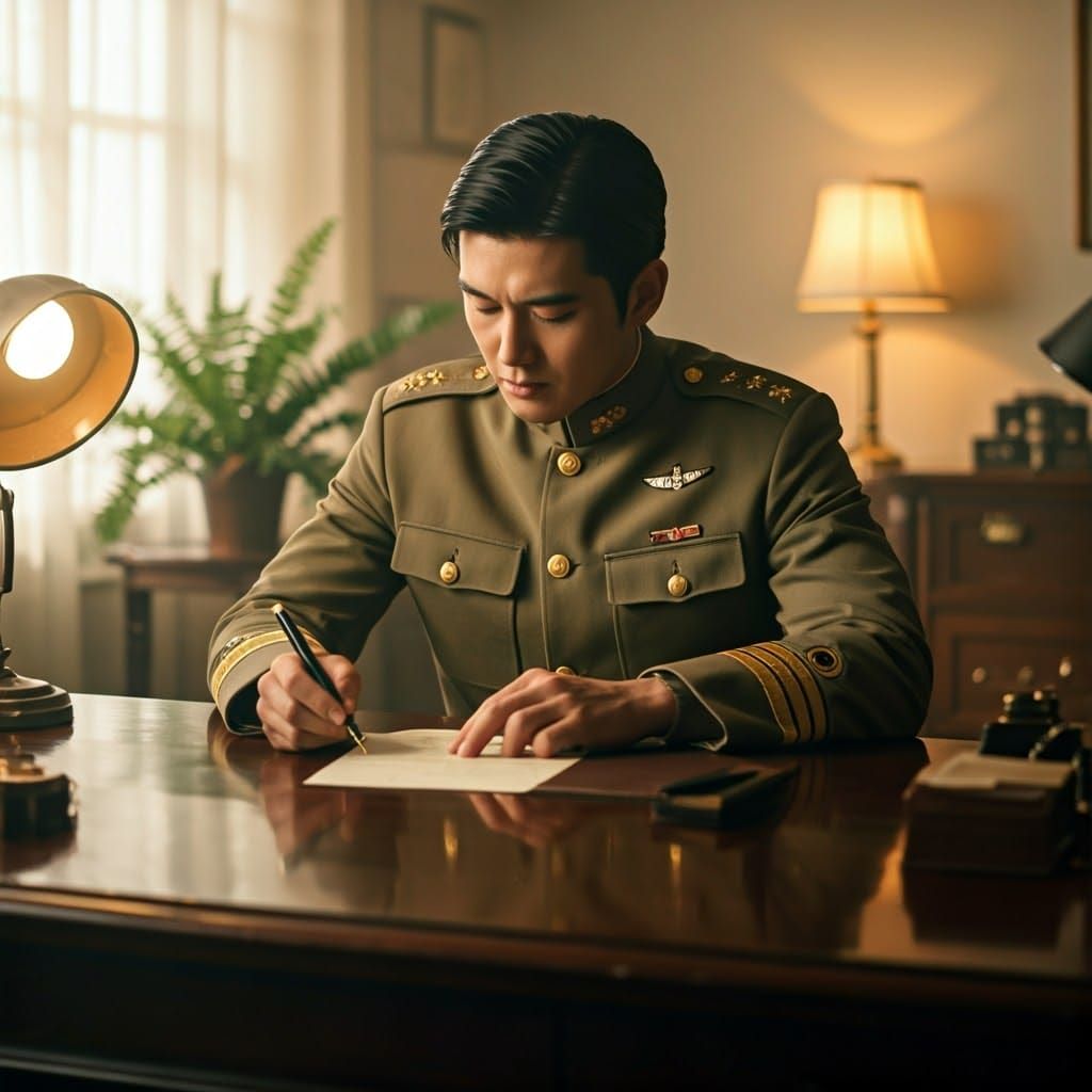 1940s Japanese Doctor in a Vintage Medical Office