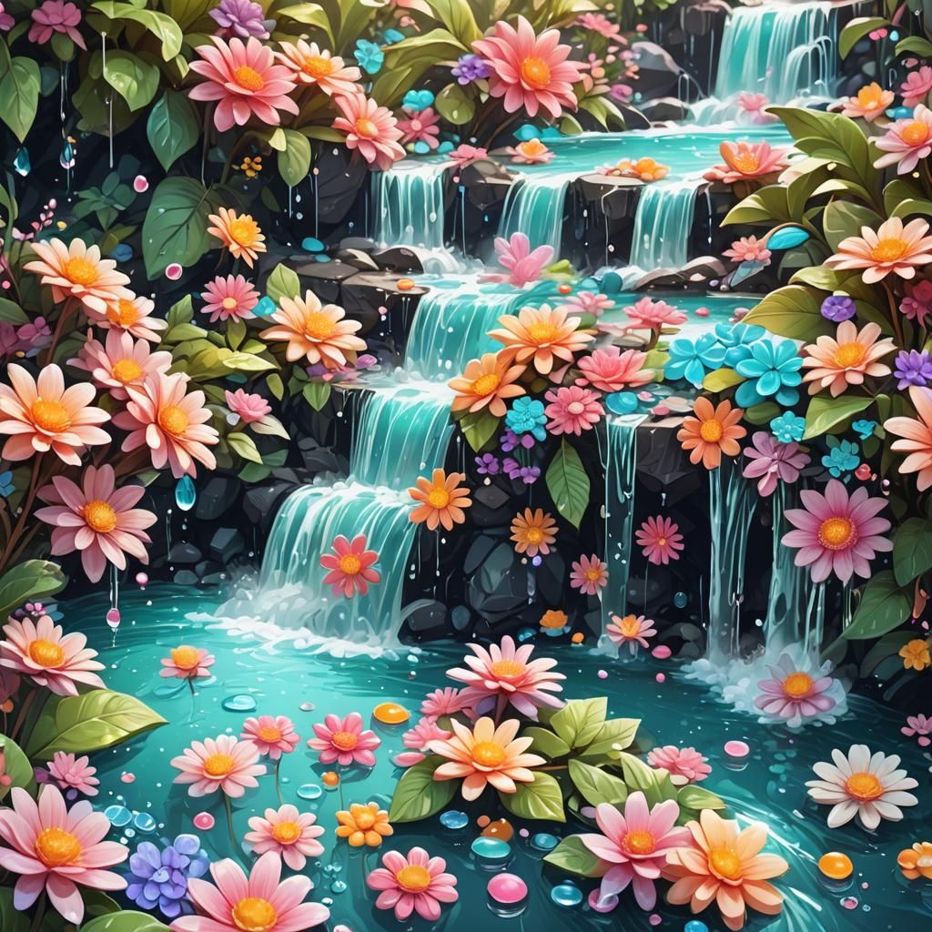 Turquoise Waterfalls