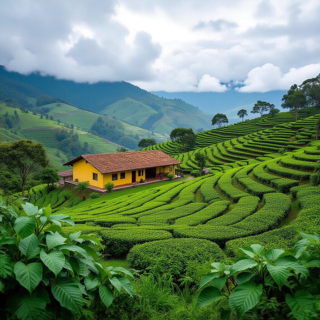 Picturesque Coffee Hacienda and Plantation View