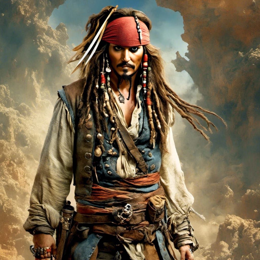 Female Captain Jack Sparrow AI Portrait