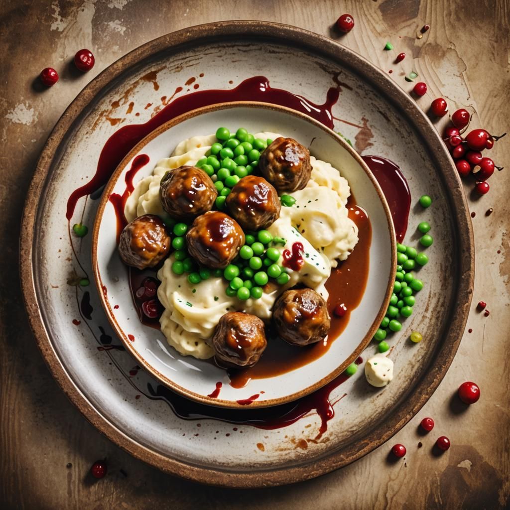 Swedish Meatballs with Viking Food Market Vibe
