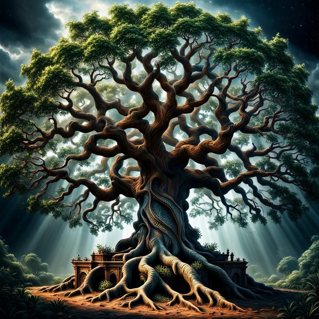Hyperrealistic Tree of Life in HDR
